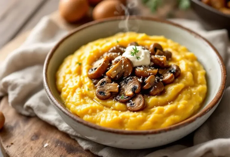 5 minutes de cuisson, 4 ingrédients : ce duo polenta-champignons crémeux séduit dès les premiers froids